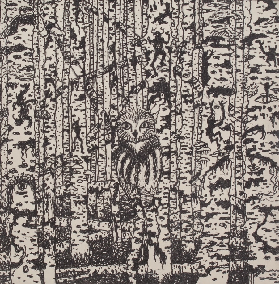 Watcher Dancer, 2020, etching on paper, 10 x 9 3/4 inches