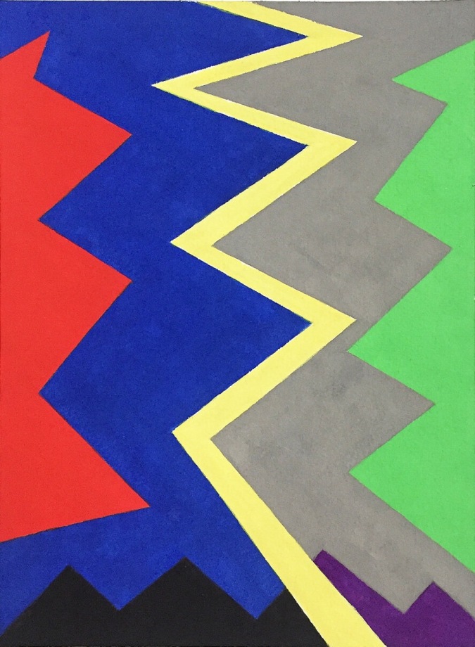 Front,&nbsp;2020, gouache on paper, 12 1/4 x 9 inches