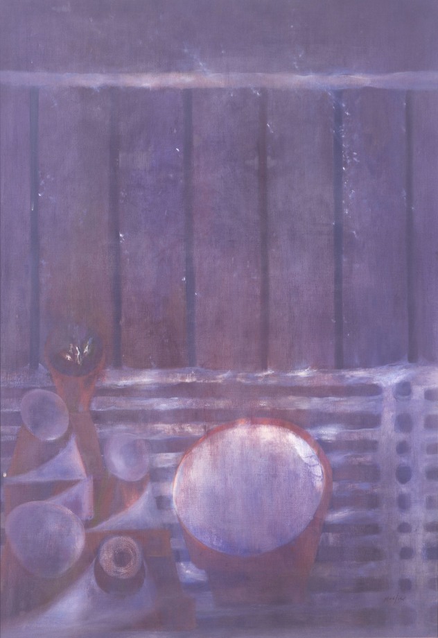 Untitled (Fire Escape), 1958, oil on canvas, 47 1/4 x 32 1/4 inches