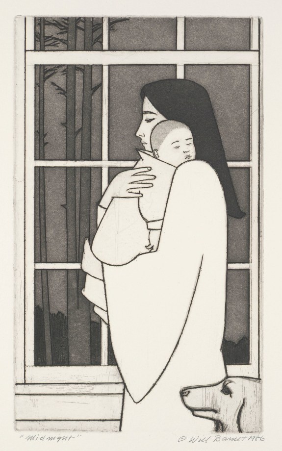 Midnight,&nbsp;1985, etching and aquatint on white German Etching Wove paper,&nbsp;15 5/8 x 8 &frac14; inches