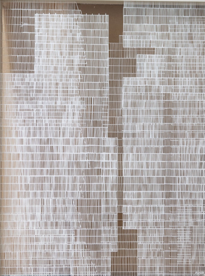 Cityscape on transparent acrylic sheet