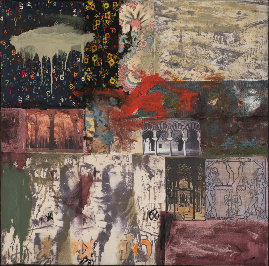 Mohammad Omer Khalil, 1942,&nbsp;2010,&nbsp;Oil and collage on canvas,&nbsp;34 x 34 in