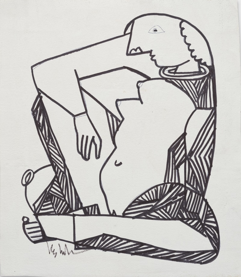 K. S. Kulkarni,&nbsp;Untitled,&nbsp;1971,&nbsp;Ink on paper,&nbsp;24&nbsp;x 16 in