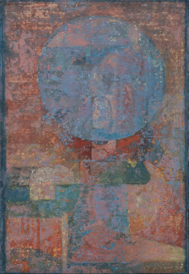 Mohammad Omer Khalil, Homage to Paul Klee,&nbsp;1971,&nbsp;Oil on canvas,&nbsp;52 x 36 in
