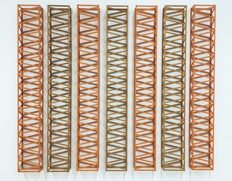 Rasheed Araeen,&nbsp;(3 + 4) SR,&nbsp;1969, Wood and paint, 67 x 87 x 4 in