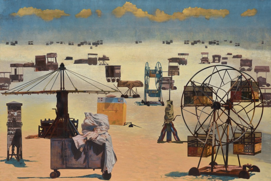 Nataraj Sharma, Marina Beach,&nbsp;2020,&nbsp;Oil on canvas,&nbsp;72 x 108 in