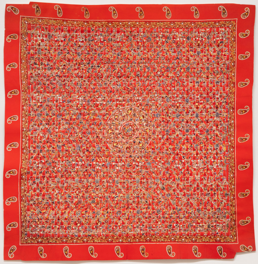 Saad Qureshi, Bridal Jewel,&nbsp;2021,&nbsp;Woven paper,&nbsp;9.3 x 9.1 in