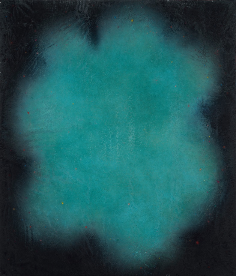 Natvar Bhavsar,&nbsp;AASO​​​​​​​, 1989, Dry pigments with oil and acrylic mediums on canvas, 90 x 77 in (228.6 x 195.58 cm)
