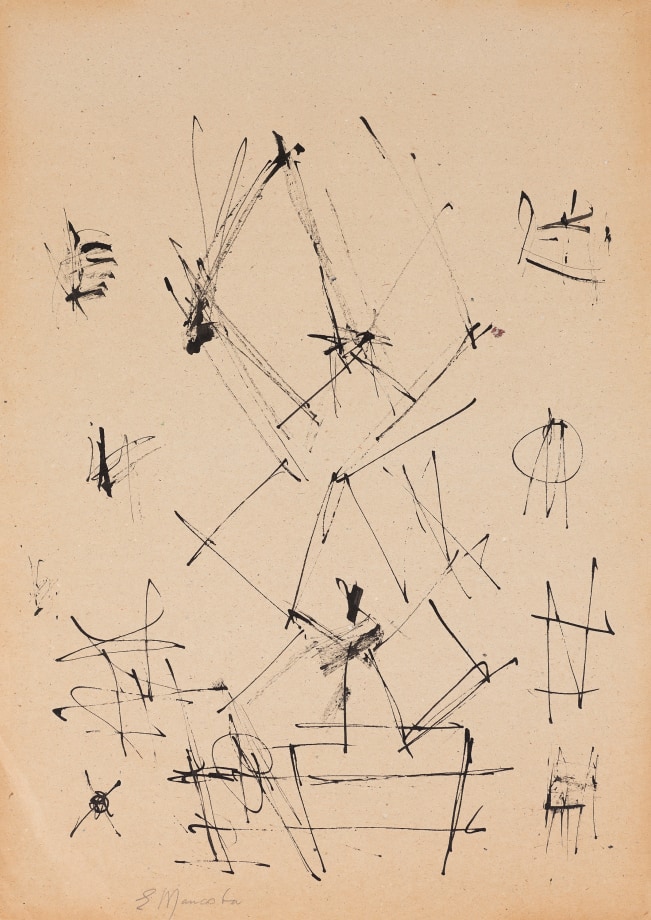 Ernest Mancoba, Untitled 7,&nbsp;n/d,&nbsp;Ink on paper,&nbsp;​23&nbsp;x 16.5&nbsp;in