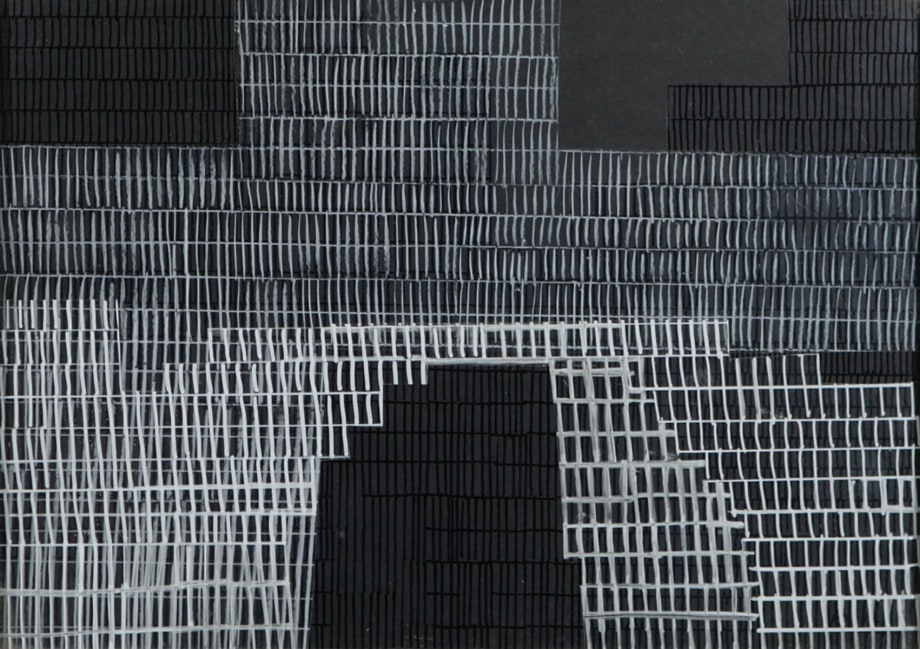 Drawing of a cityscape on film