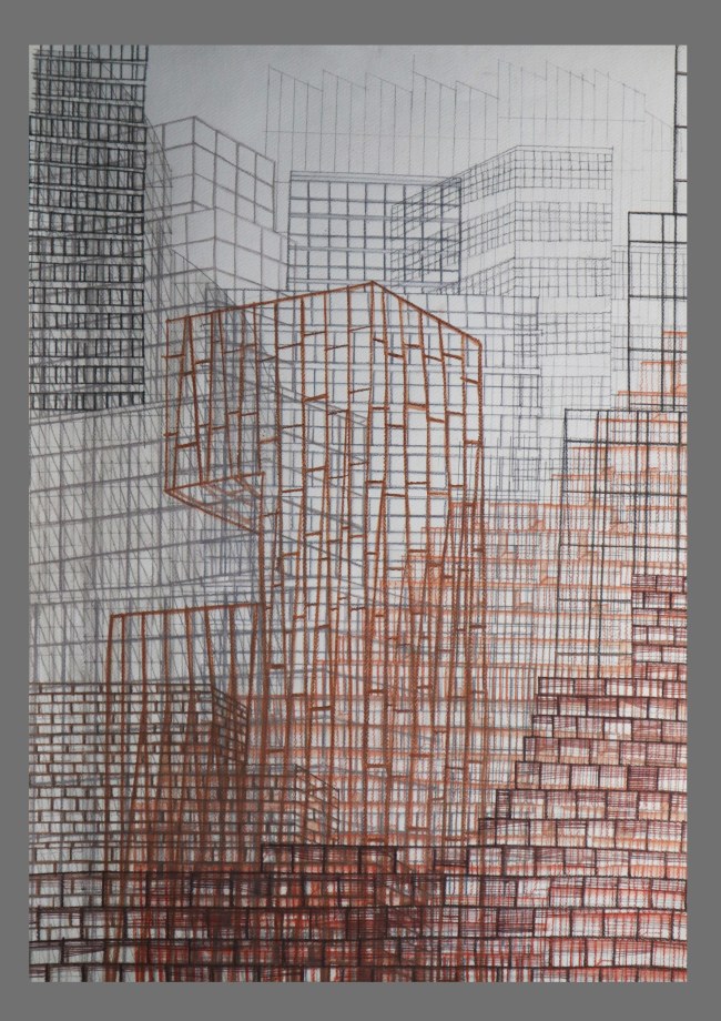 Pooja Iranna, Juxtaposed expansions 14,&nbsp;2015,&nbsp;Pastel and watercolor on acid free paper,&nbsp;22 x 30&nbsp;in