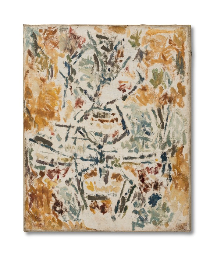 Ernest Mancoba, Untitled 1,&nbsp;n/d,&nbsp;Oil on canvas, 16.5&nbsp;x 13&nbsp;in