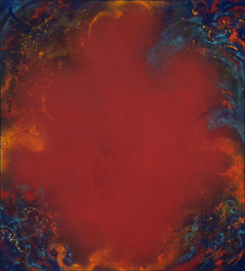 Natvar Bhavsar, VASOO III, 1997, Dry pigments with oil and acrylic mediums on canvas, 61 x 55 in (154.94 x 139.7 cm)