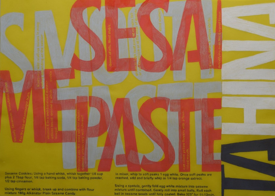 Mequitta Ahuja, Sesame Paste,&nbsp;2018,&nbsp;Color pencil on paper,&nbsp;19.5 x 27 in