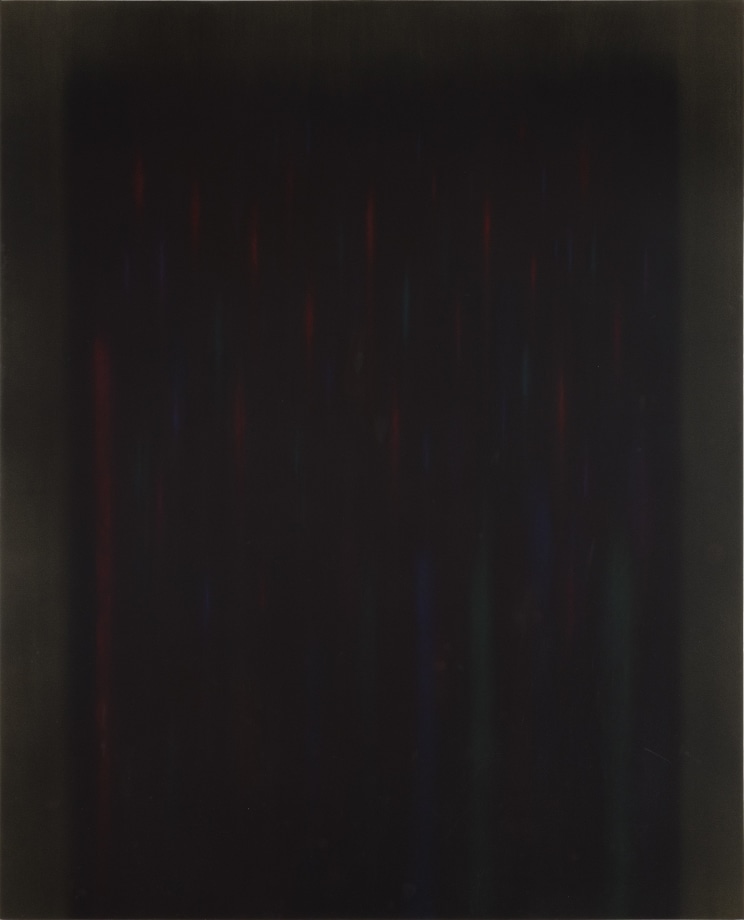 Natvar Bhavsar,&nbsp;OORVSEE,&nbsp;1985,&nbsp;Dry pigments with oil and acrylic mediums on canvas, 84.5 x 68.5 in