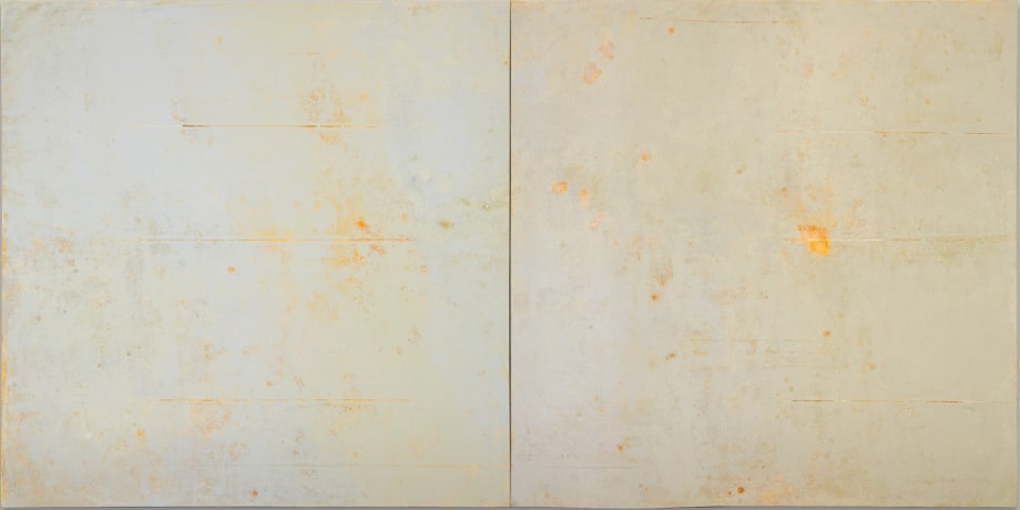 Sheetal Gattani,&nbsp;Untitled (8),&nbsp;2008, Acrylic on canvas pasted on board, 48 x 96 in (diptych)