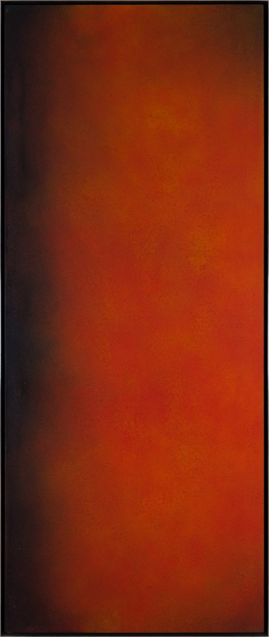 Natvar Bhavsar, KONARAK II,&nbsp;1978,&nbsp;Dry pigments with oil and acrylic mediums on canvas,&nbsp;108 x 46 in
