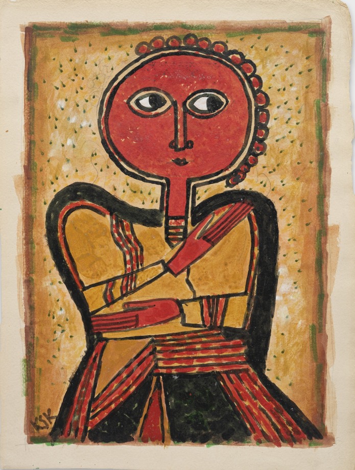 K. S. Kulkarni,&nbsp;Untitled,&nbsp;1969,&nbsp;Acrylic on canvas paper, 16&nbsp;x 11 in