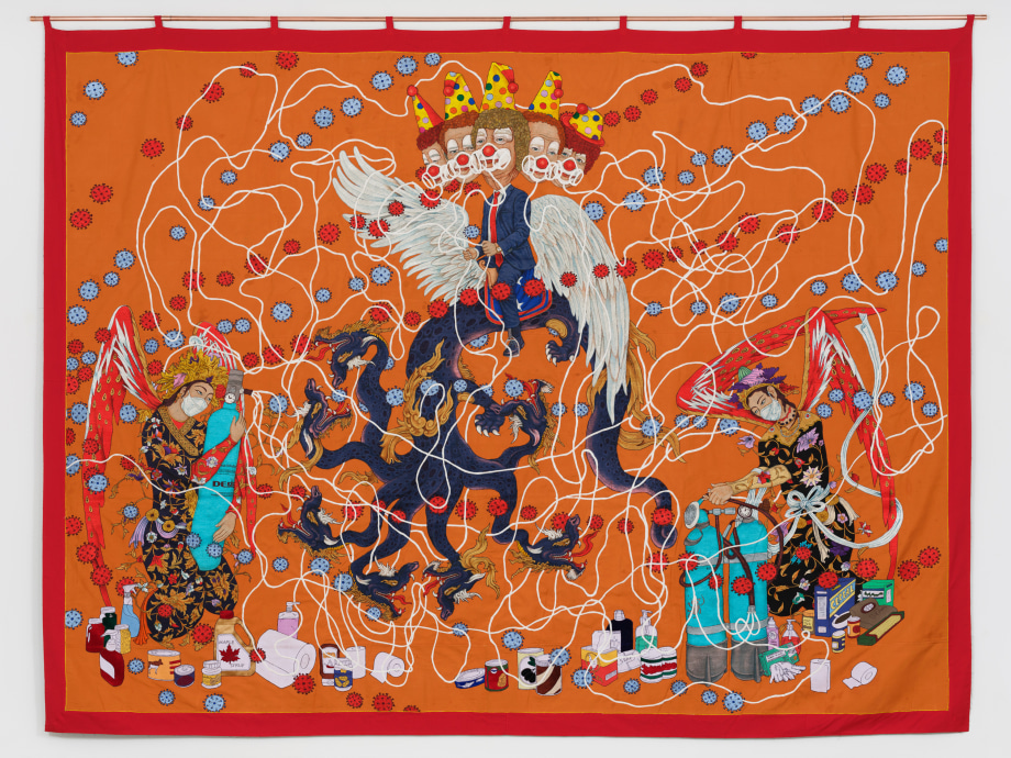 Khadim Ali, That Is How It Was, 2020,&nbsp;Fabric tapestry,&nbsp;126 x 165.25 in