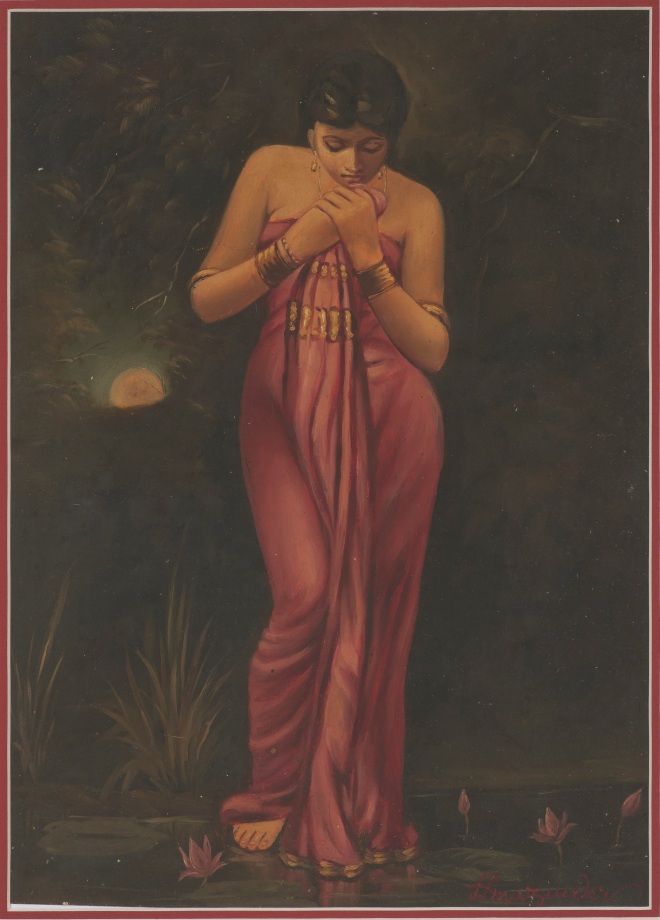Hemen Mazumdar, Spirit of Maidenhood,&nbsp;Watercolor on paper,&nbsp;12.67 x 9.18 in