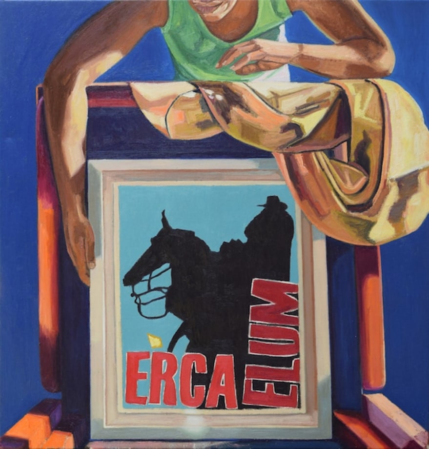 Mequitta Ahuja,&nbsp;Erca Elum,&nbsp;2018, Oil on canvas, 42 x 40 in