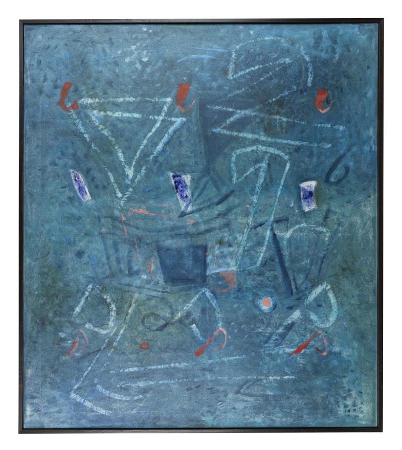 Achuthan Kudallur, Untitled, c. 1990s,&nbsp;Oil on canvas,&nbsp;47.4 x 41.5 in (120.5 x 105.5 cm), KUDAC008