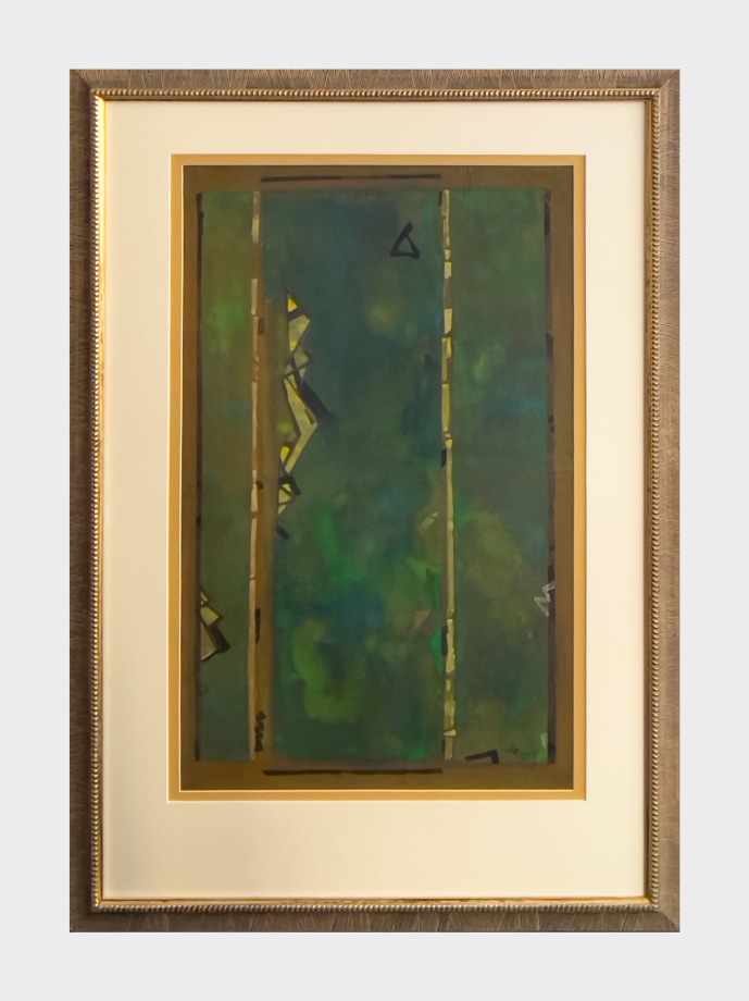 Ganesh Haloi, Verdancy 3, n/d,&nbsp;Mixed media on board,&nbsp;30 x 18 in (76.2 x 45.72 cm), HALGA000-033