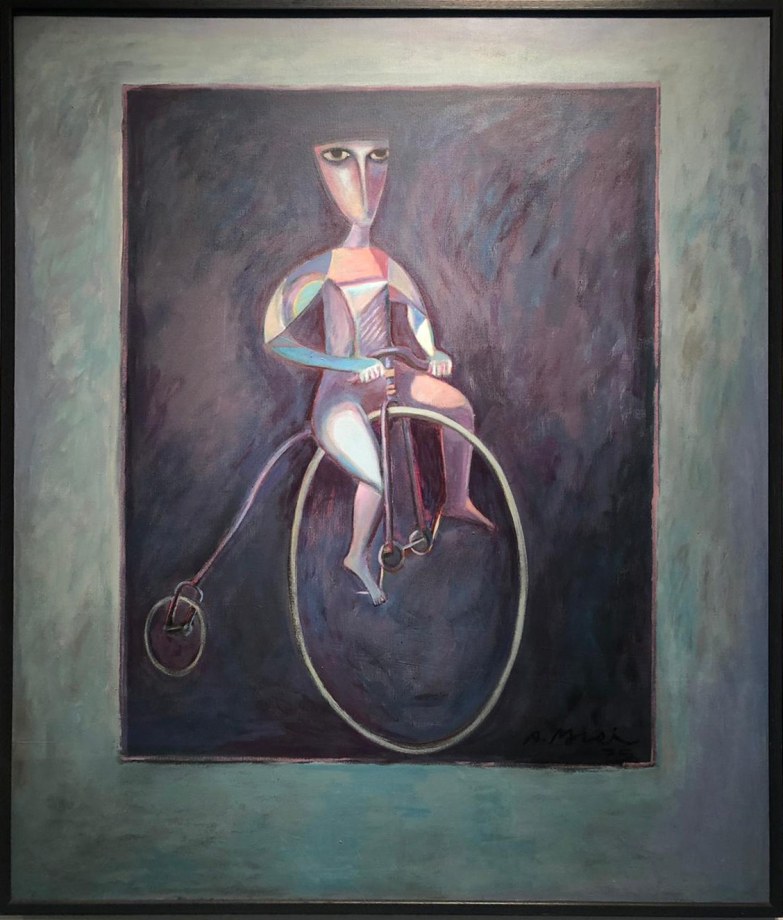 Ahmed Morsi, Untitled (The Cyclist),&nbsp;1975,&nbsp;Acrylic on canvas,&nbsp;49.25 x 41.75 in
