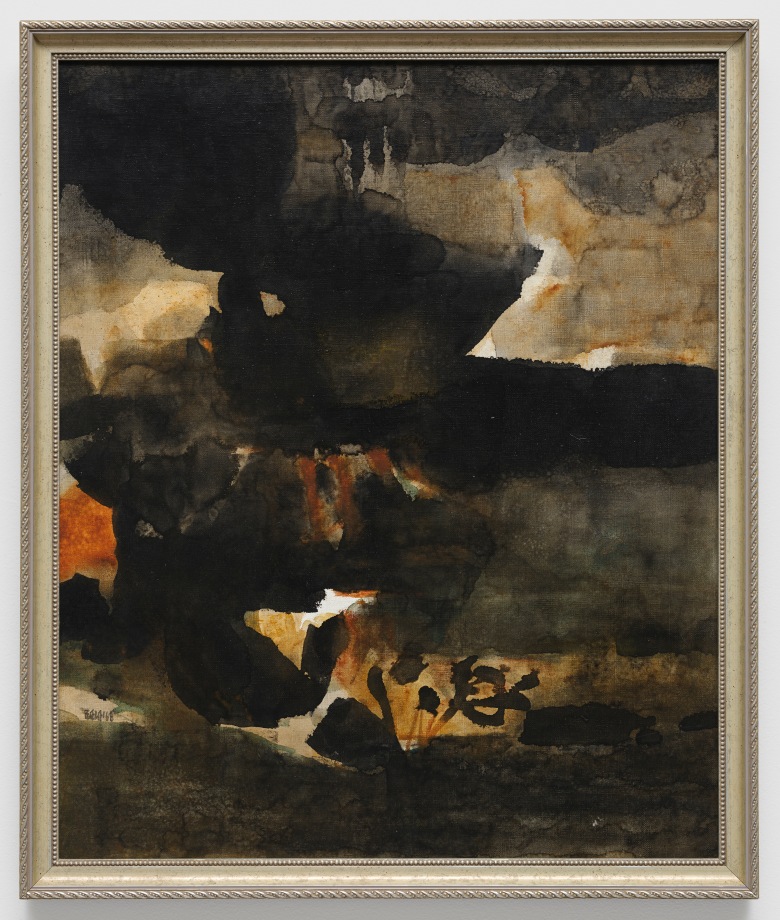 black and brown tone of figurative scene of the storm