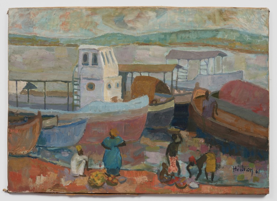 landscape of boats on a river