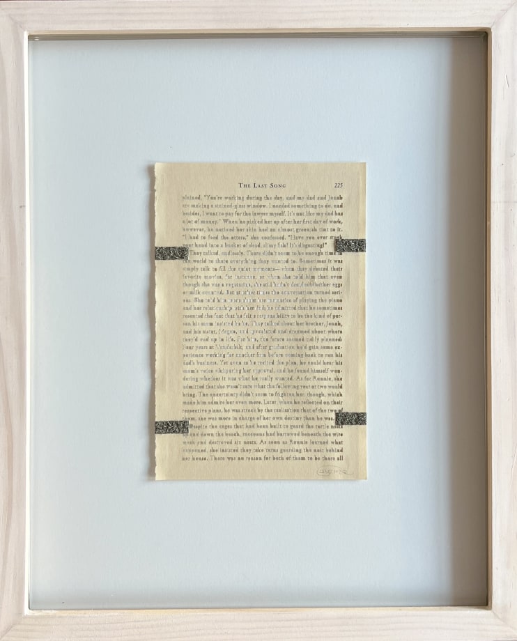 book pages with individual letters cut out and rearranged