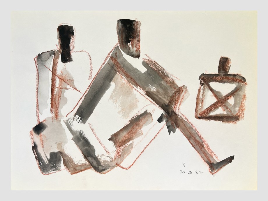 Somnath Hore,&nbsp;Rust Series 14, n/d,&nbsp;Watercolor and crayon on paper, 10 ⅛ x 14 &frac14; in (25.7 x 36.2 cm), HORSO063