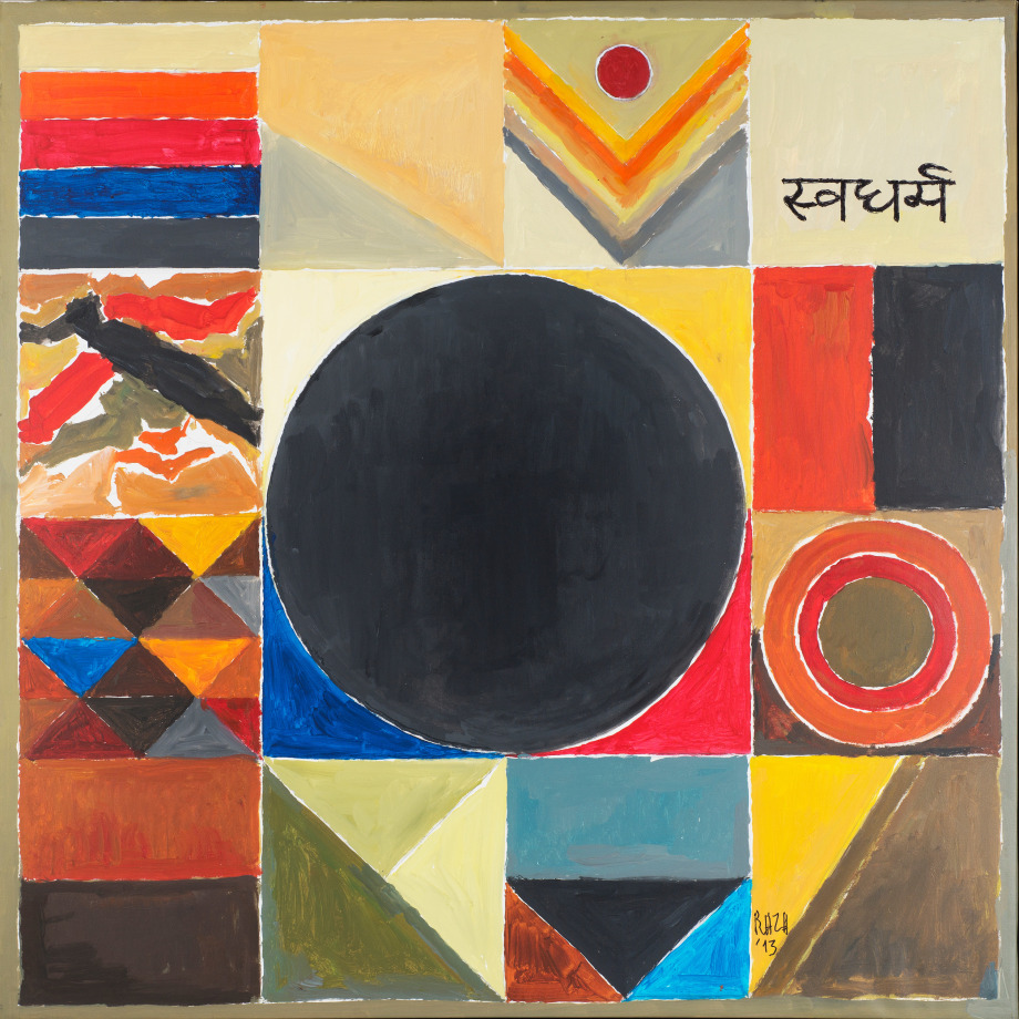 S. H. Raza,&nbsp;Swadharma, 2013, Acrylic on canvas, 40 x 40 in