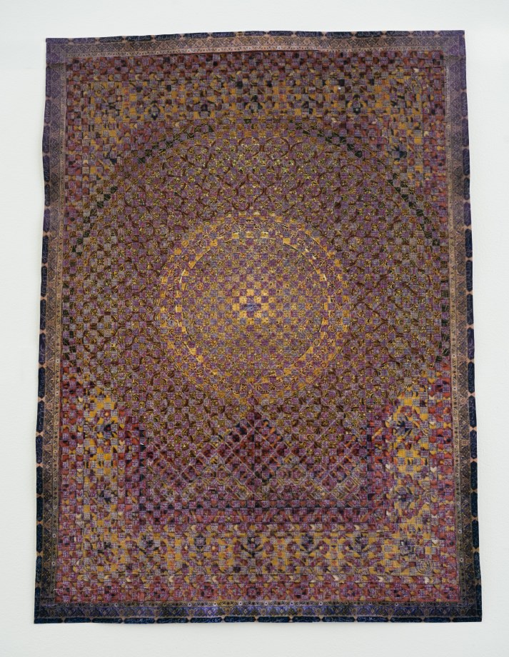 woven paper to look like an oriental rug