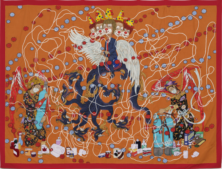 Khadim Ali,&nbsp;That Is How It Was,&nbsp;2020, Fabric tapestry, 124.5 x 165.25 in