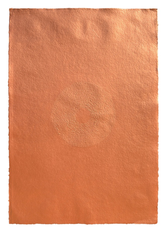 Mohammed Kazem, Acrylic on Scratched Paper (Copper),&nbsp;2008, Scratches on inkjet print on Hahnemuhle paper, 39.5 x 27 in