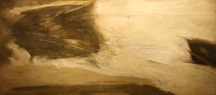 Ram Kumar,&nbsp;Untitled Abstract 12,&nbsp;1969,&nbsp;Oil on canvas,&nbsp;30 x 70 in, &nbsp;