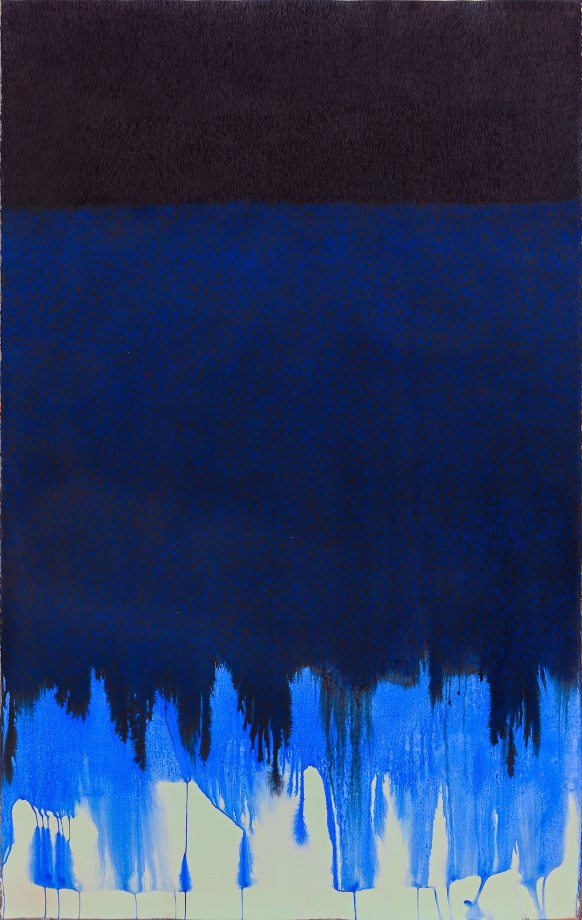 Mohammed Kazem, Soundless III,&nbsp;2015, Acrylic, ink and pastel on paper, 71 x 51 in
