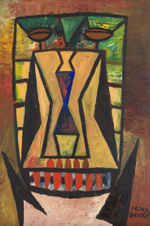 Sadanand Bakre, Portrait, 1959,&nbsp;Oil on Masonite board, 36 x 23&nbsp;&frac34; (91.4 x 60.3 cm), BAKSA001