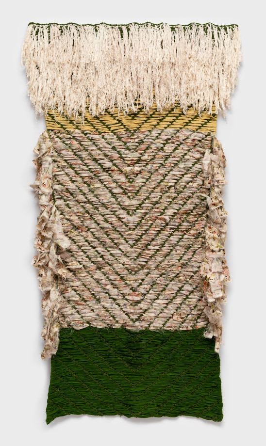 Purvai Rai, Hands tended through the Rains, 5, 2025, Crochet jute, thread, and cloth, 77 x 38 in (195.6 x 96.5 cm), RAIPU002