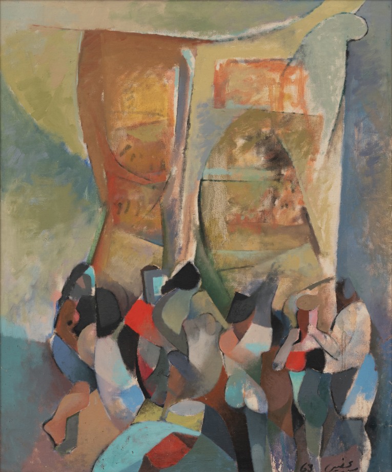 Mohammad Omer Khalil, Door of Paradise (Porta del Paradiso),&nbsp;1963,&nbsp;Oil on canvas,&nbsp;47 x 40 in