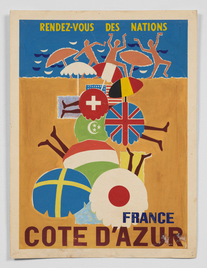 Advertisement style poster for the south of France
