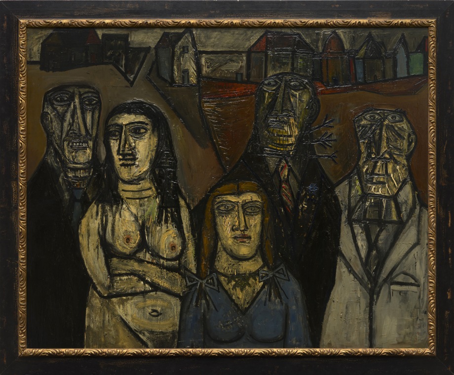 Human figures on a dark background