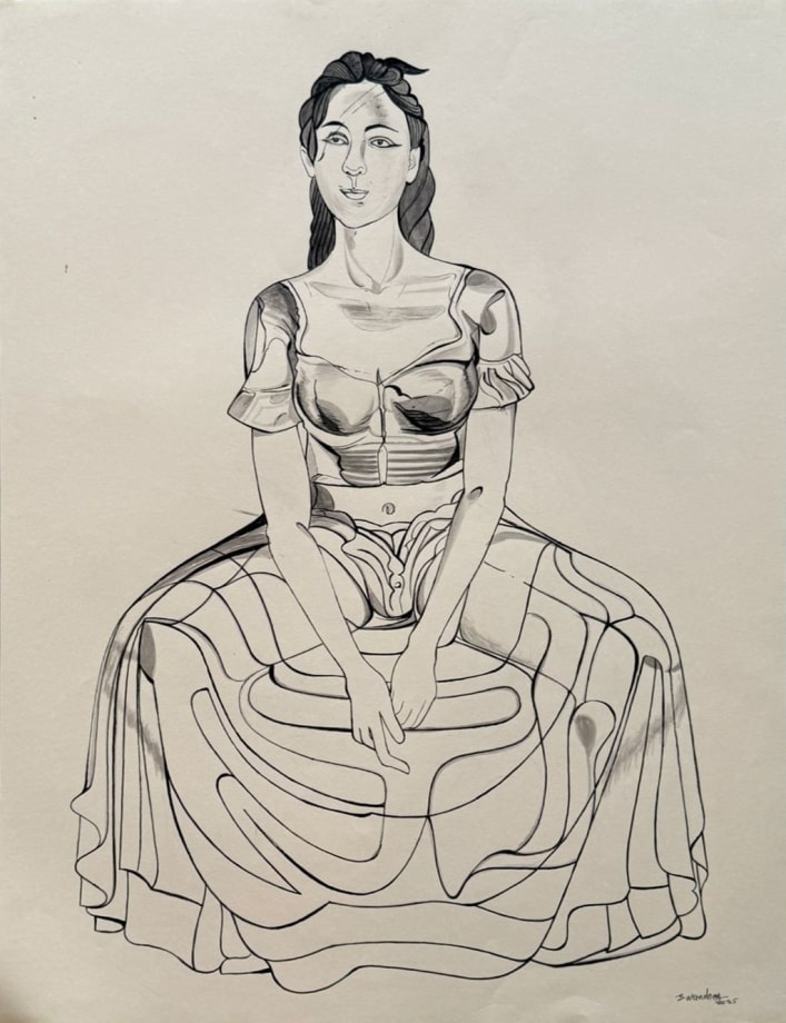 drawing of a woman