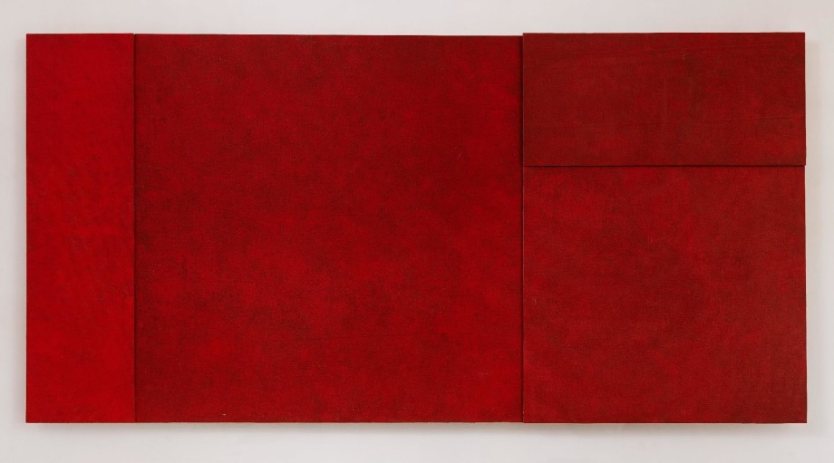 Sheetal Gattani, Untitled,&nbsp;2021, Acrylic on canvas pasted on modulated board, 36 x 71 in