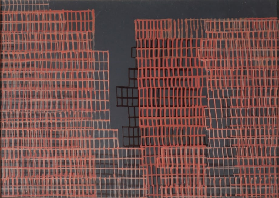 abstract drawing of a city scape on film