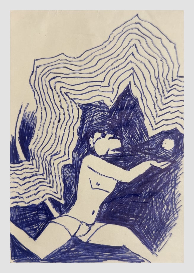 ink drawing of Hanuman