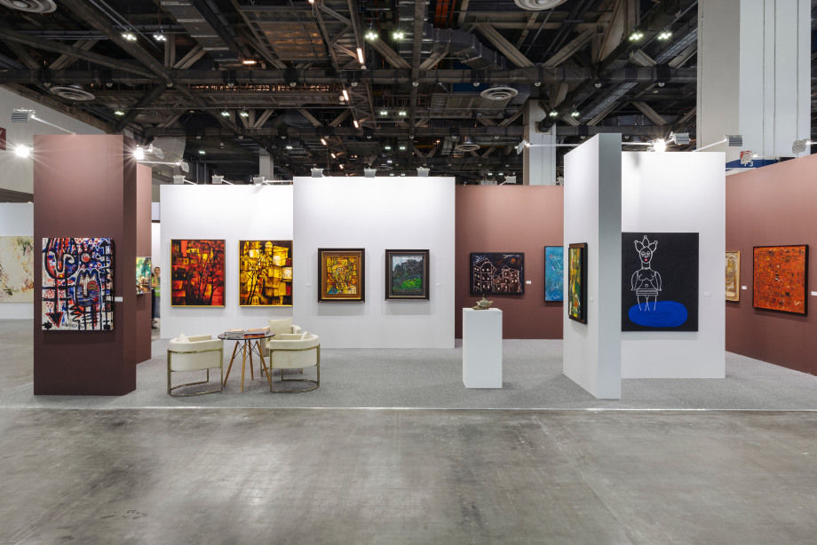 Installation photograph of the art fair booth