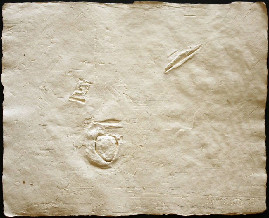 Somnath Hore,&nbsp;Untitled (Wound Series), 5,&nbsp;1972,&nbsp;Cast on handmade paper, 19 x 12.5 in