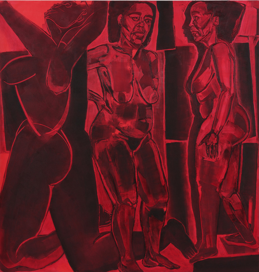 Red figurative painting